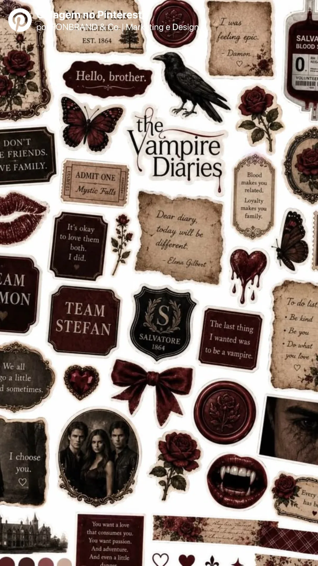 Elementos e lembranças de The Vampire Diaries